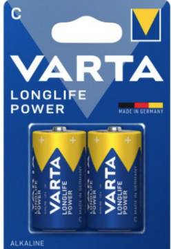 Patarei 1,5V LR14 Varta Alkaline Longlife Power (2/tk pakk)