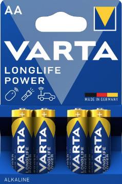 Patarei AA 1,5V LR6 Varta Alkaline Longlife Power (4/tk pakk)