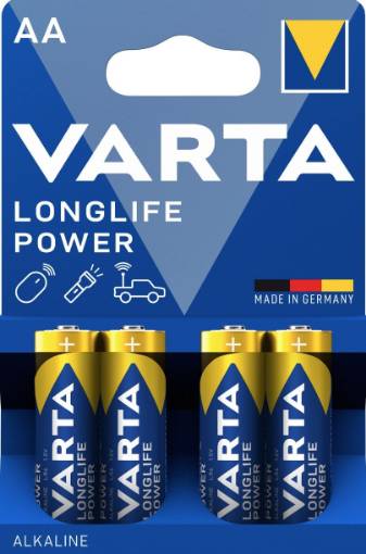 Patarei AA 1,5V LR6 Varta Alkaline Longlife Power (4/tk pakk)