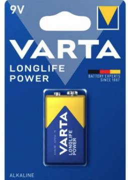 Patarei 9V 6LR61 Varta Alkaline Longlife Power (1/tk pakk)