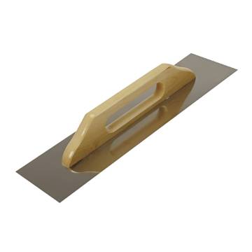 Stainless steel float 580x130mm, wooden handle